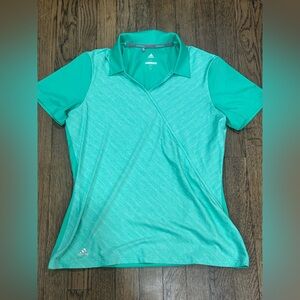 Adidas Women's Green Short Sleeve Top
